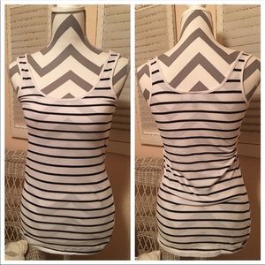 Black and white striped H&M tank
